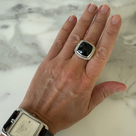 DAVID YURMAN ALBION RING, ONYX & DIAMOND - Picture 10 of 11